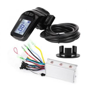Contrôleur Sans Brosse de Moteur, Contrôleur de Moteur 48V 350W Affichage LCD Étanche Accélérateur de Pouce Vélo Électrique