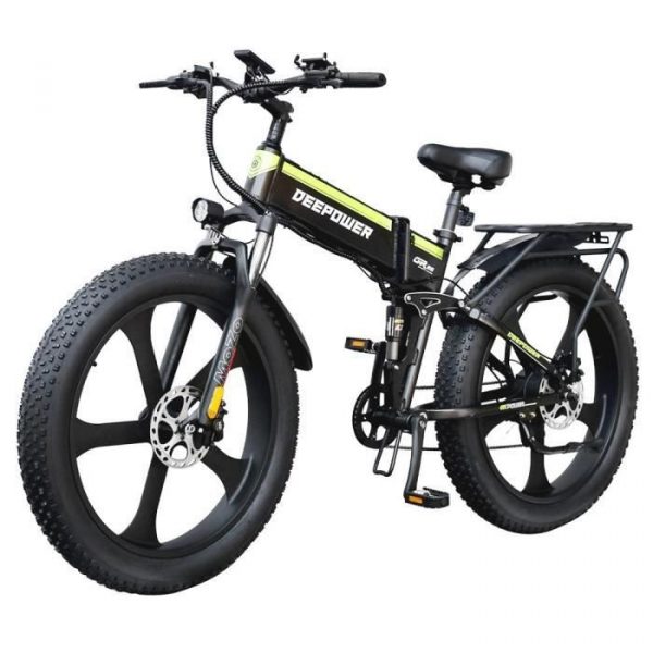 DEEPOWER H26Pro (GR26) Vélo Électrique 26*4.0 Pouces Gros Pneu 48V 1000W Moteur 17.5Ah Batterie Shimano 7 Vitesses 150kg Charge