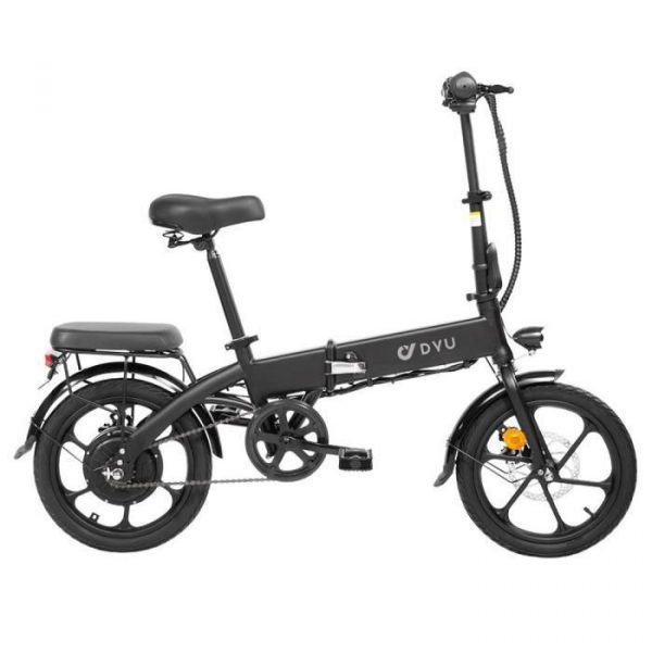 DYU A1F Vélo Électrique 16 Pouces Pliant 250W Moteur 7.5Ah 36V Batterie-Noir