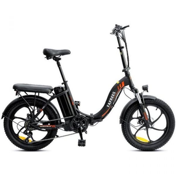 FAFREES F20 Vélo Électrique , 20 Pouces, Cadre Pliant, Vitesses à 7 Vitesses, Batterie Amovible 15AH - Noir