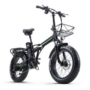 FICYACTO Vélo Électrique,20 pouces Fat Tire Ebikes, Vélo à assistance électrique Batterie 15Ah 800W E-bike,pompe à vélo gratuite