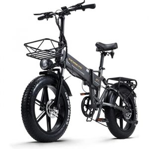 FICYACTO Vélo électrique classique R7- 20''Ebike avec moteur 800W- Shimano 8 vitesses 45KM-H- batterie Amovible 48V-16Ah - Gris