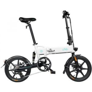 FIIDO D2S Vélo Électrique Pliable, SHIMANO 6 Vitesses, Pneus 16 Pouces, Moteur 250W, Max 25km/h, Batterie 7.8Ah - Blanc