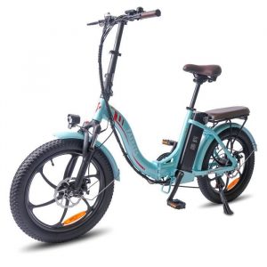 Fafrees F20pro Vélo électrique pliant 20*3.0 Gros pneu 250W, 36V 18Ah, Shimano 7 Vitesses, Lac Bleu