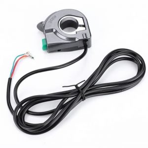 Fdit Interrupteur de lampe de vélo électrique 2 en 1 vélo électrique scooter guidon monté avant lampe frontale klaxon bouton de