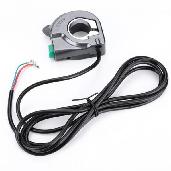 Fdit Interrupteur de lampe de vélo électrique 2 en 1 vélo électrique scooter guidon monté avant lampe frontale klaxon bouton de