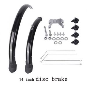 Garde-boue,Garde-boue avant et arrière pour vélo électrique pliant, 14 ou 20 pouces, ailes de bicyclette, - Type 14inch D black