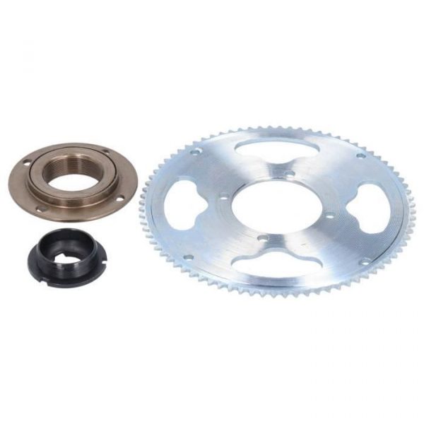 Tbest Accessoire vélo Pédalier 25H 80 Dents avec Roue Libre Connecteur Accessoire pour Modification de Vélo Électrique
