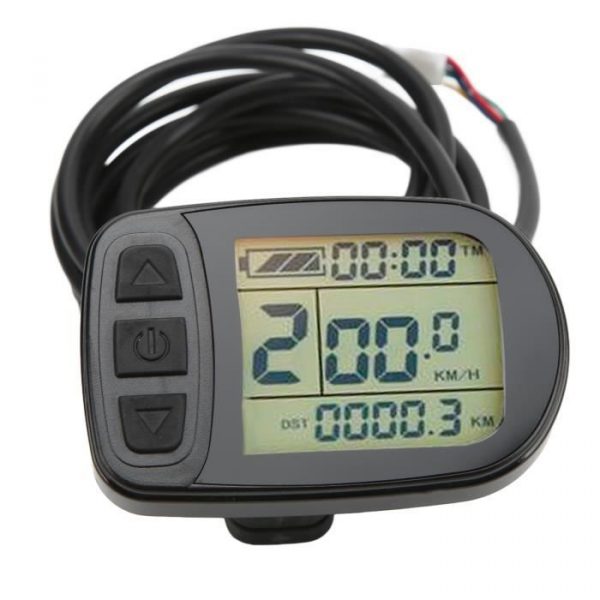 VGEBY Compteur d'affichage de vélo électrique Panneau d'affichage de vélo électrique 72V Bike LCD5 avec connecteur SM pour la