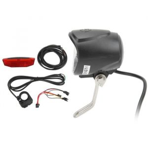 VGEBY Kit d'éclairage de vélo électrique Ensembles de feux arrière de phare de vélo électrique Double interrupteur ABS 4