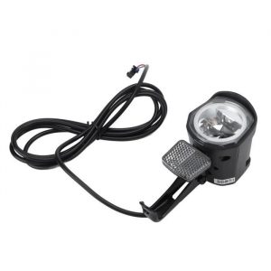 VINGVO Phare de vélo électrique Lumière avant de vélo électrique DC12V à 72V lumière LED SM Plug 2 broches ABS durable Ebike