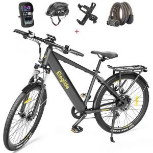 VTC Électrique Eleglide T1, Vélo Électrique, 250W 36V Moteur, 12.5Ah Batterie Amovible, 27.5 Pouces, Vitesse Shimano 7 Vitesses, Max