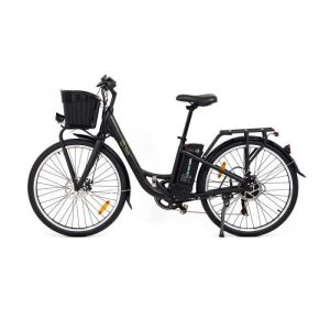 Vélo Électrique Youin Paris - 6 vitesses SHIMANO - 250W - Roue 26'' - Batterie lithium Amovible 36V-10Ah - Autonomie 35-40Km - Noir