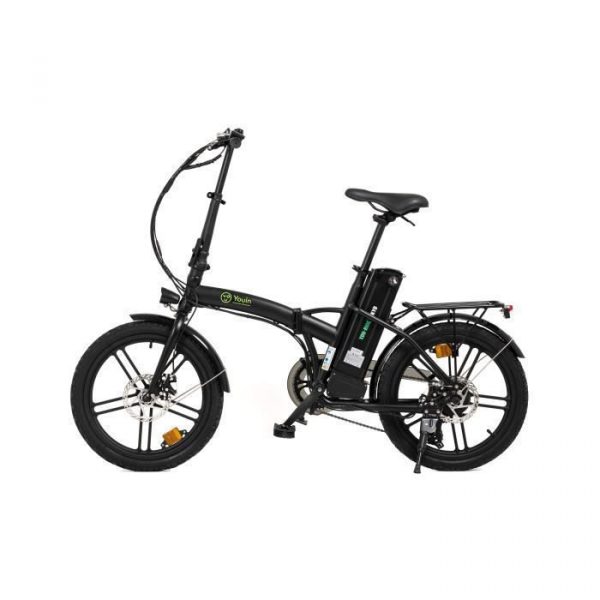 Vélo Électrique Youin Tokyo Pliable - 7 vitesses SHIMANO - 250W - Roue 20'' - Batterie Amovible 36V/10Ah - Autonomie 35-45Km - Noir