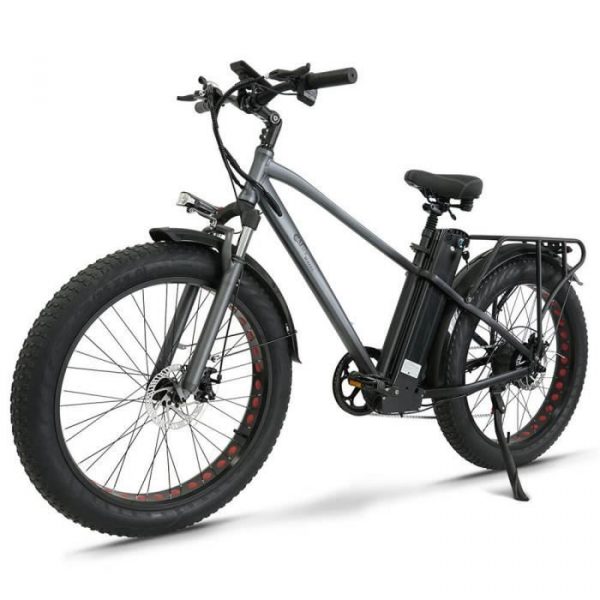 Vélo électrique 26'' VTT 48V21AH VAE 700W Shimano 7 vitesses - Frein à disque hydraulique - Autonome 45km-KS26- Gris dégradé noir