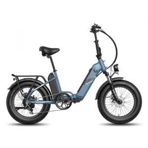 Vélo électrique, Fafrees FF20 Polar, 20*4.0 Gros pneu, deux batterie 10.4Ah*2, 48V 500W Moteur, autonomie 95-160km, Bleu