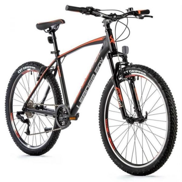 Vélo électrique VTT musculaire Leader Fox Mxc 2023 - noir/orange - 170/178 cm