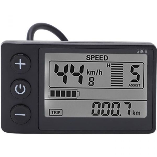 Zerone compteur d'affichage LCD pour vélo électrique Vélo électrique S866 LCD Display Meter 24V 36V 48V Panneau de commande avec