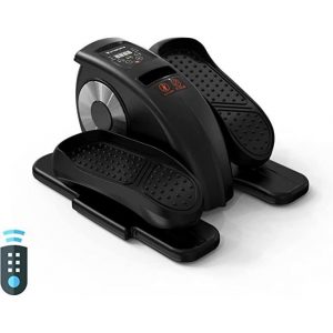 CITYSPORTS- CS-JT1, Stepper de Fitness, Mini-Vélo elliptique, Noir, Vélo elliptique électrique à siège sous table avec écran et télé