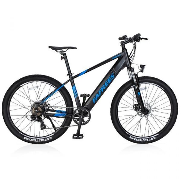 Fafrees KRE27.5 Vélo électrique, VAE 27.5 pouces, 250W, 36V 10Ah, 7 vitesse,VTT électrique adulte - Noir Bleu